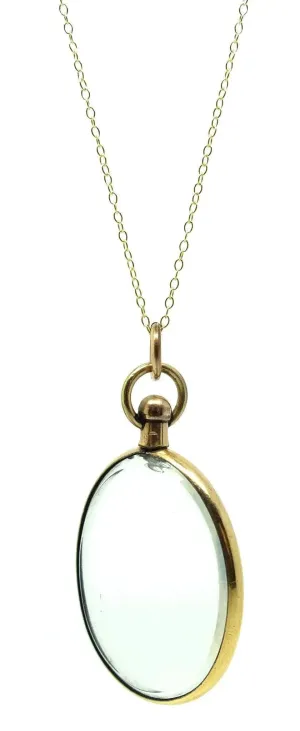 Antique Victorian Rolled Gold Glass Locket