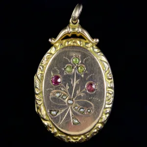 Antique Victorian Suffragette Locket 9Ct Gold Circa 1900