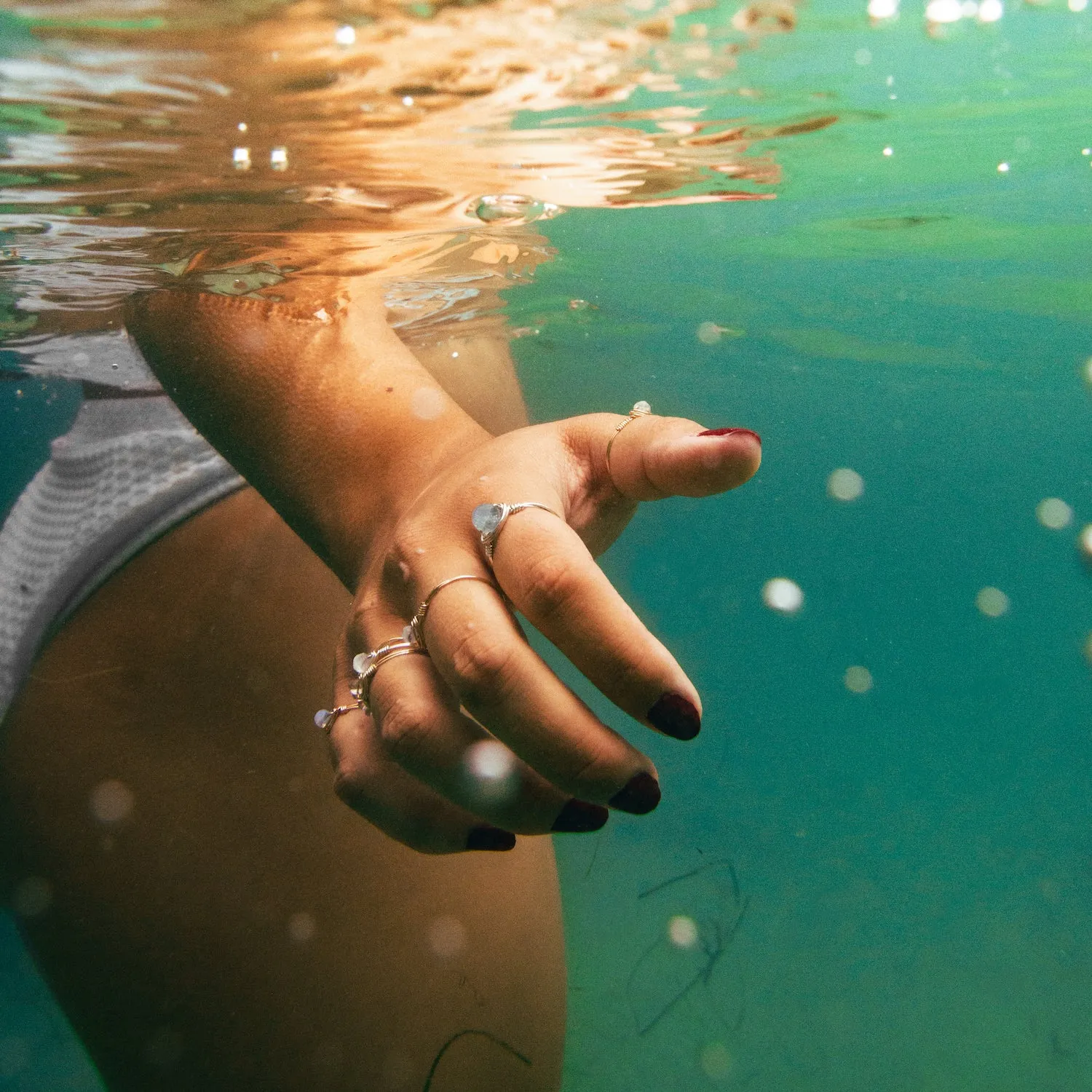 Aquamarine Simple Ring