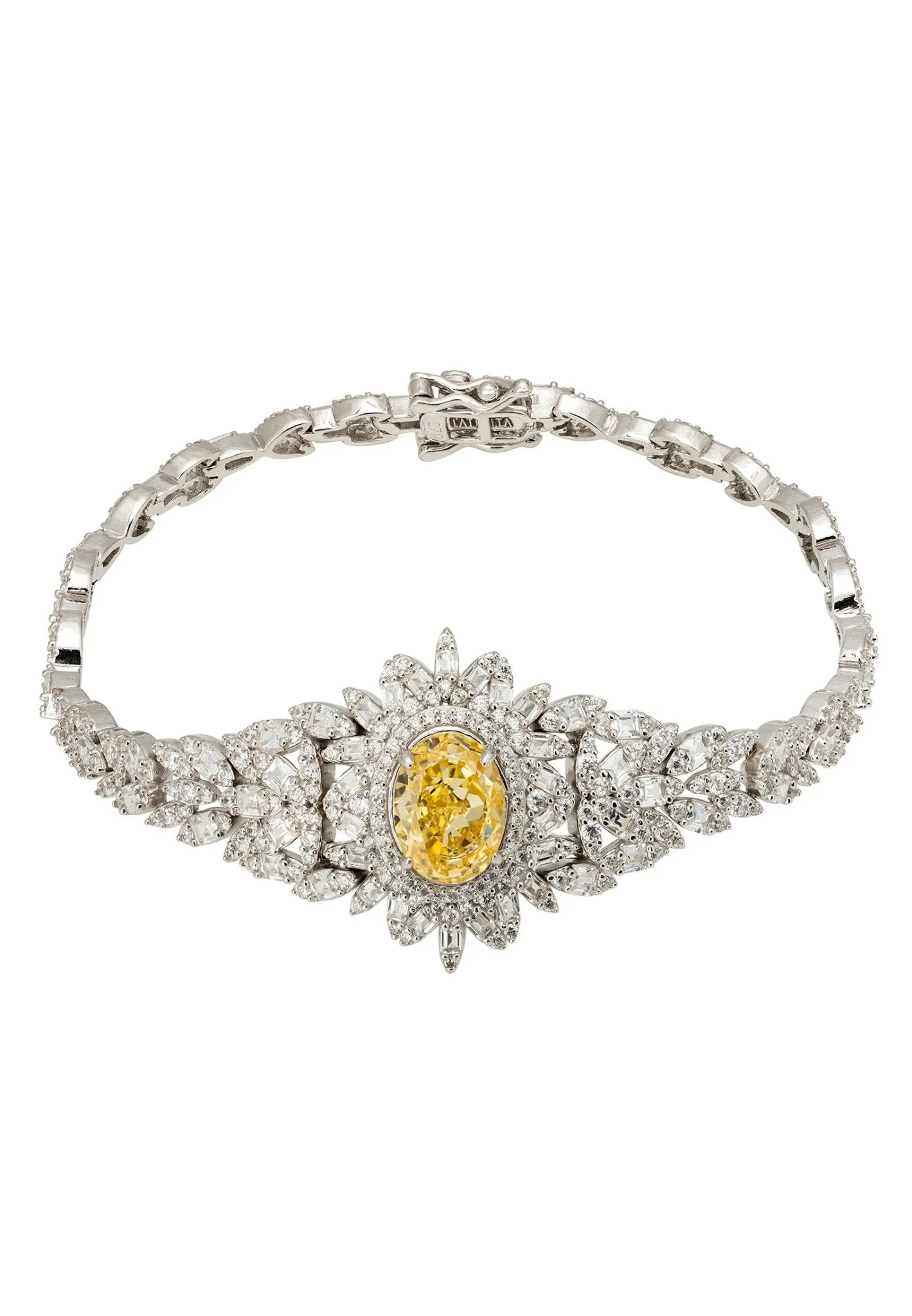 Arabesque Splendor Bracelet Yellow Topaz Silver