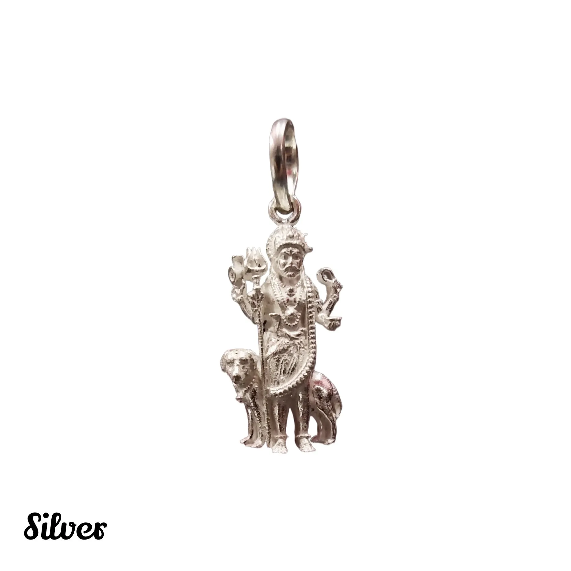 Asp Pure Silver Kal Bhairav Pendant for Men