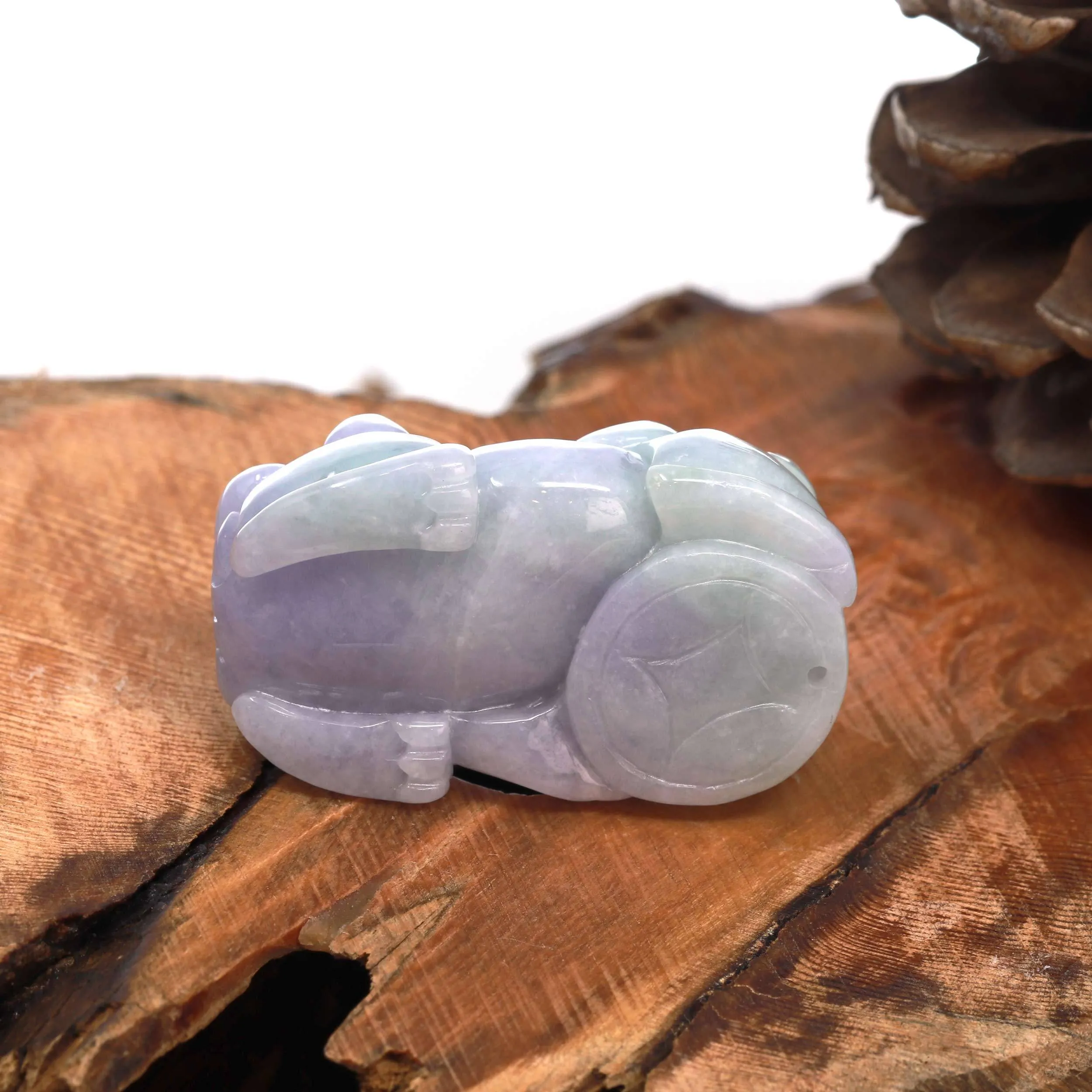 Baikalla™ High-End Pi Xiu Genuine Burmese Lavender Jadeite Jade PiXiu Pendant Necklace (FengShui Lucky)