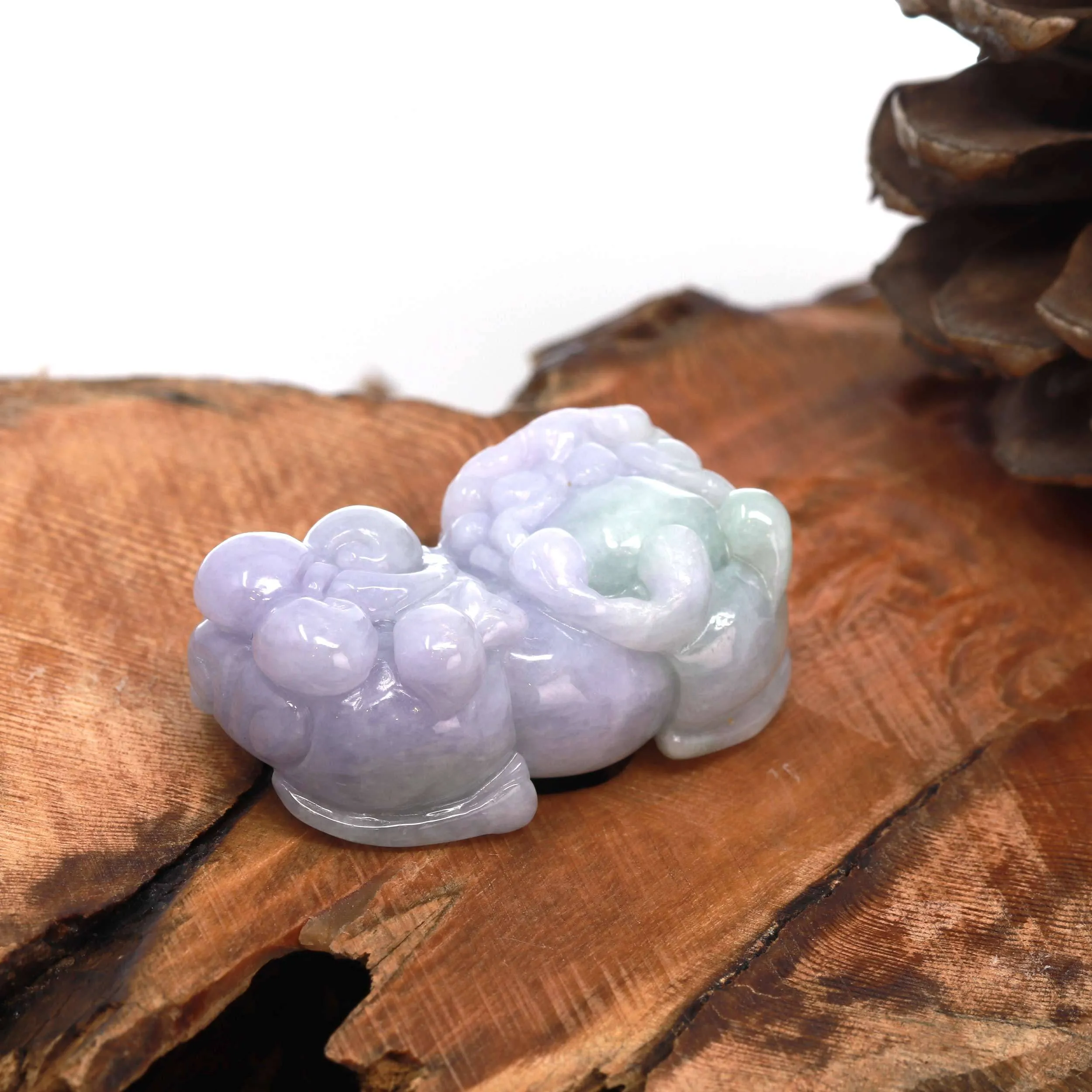 Baikalla™ High-End Pi Xiu Genuine Burmese Lavender Jadeite Jade PiXiu Pendant Necklace (FengShui Lucky)