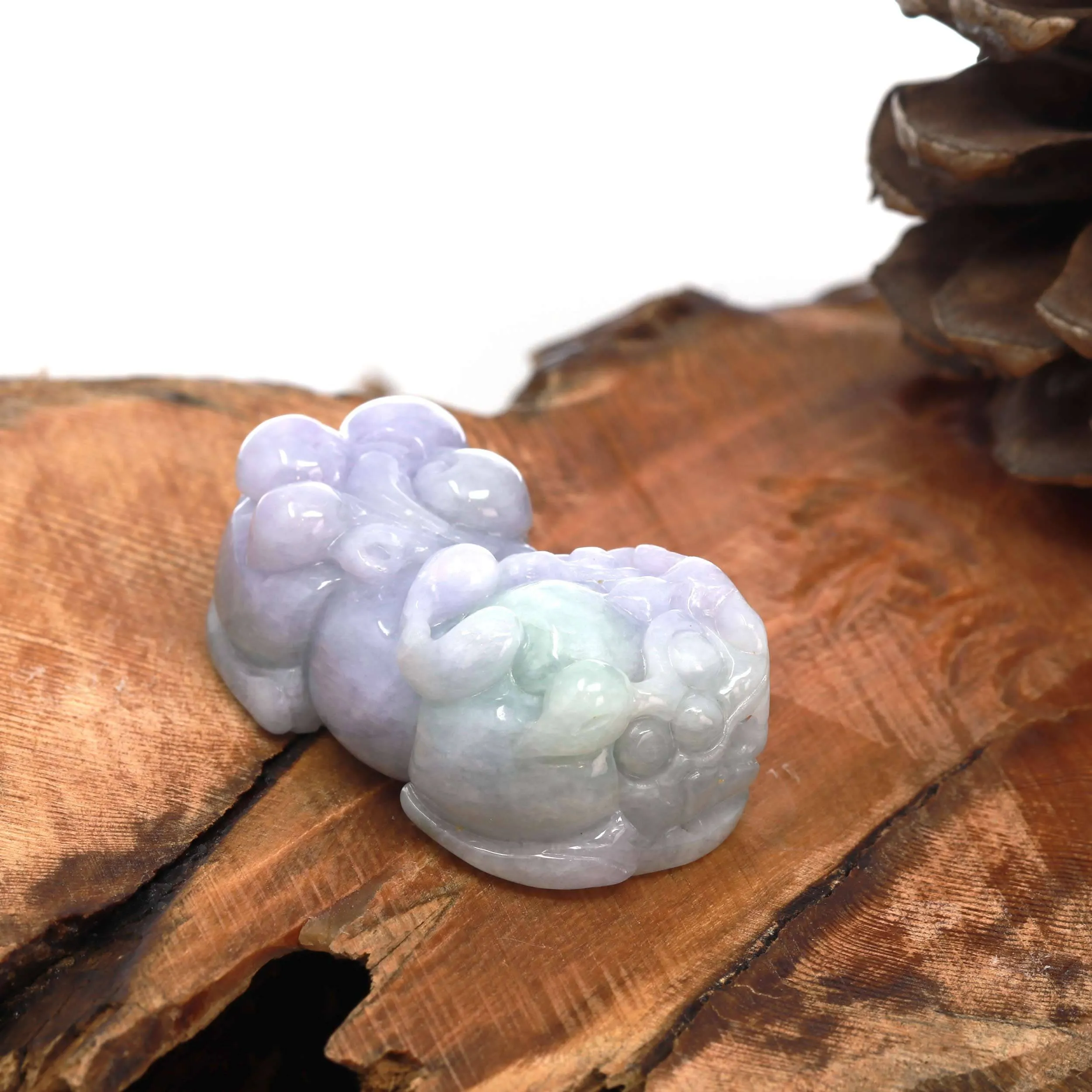 Baikalla™ High-End Pi Xiu Genuine Burmese Lavender Jadeite Jade PiXiu Pendant Necklace (FengShui Lucky)