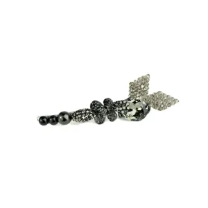 Beaded Leaf Barrette