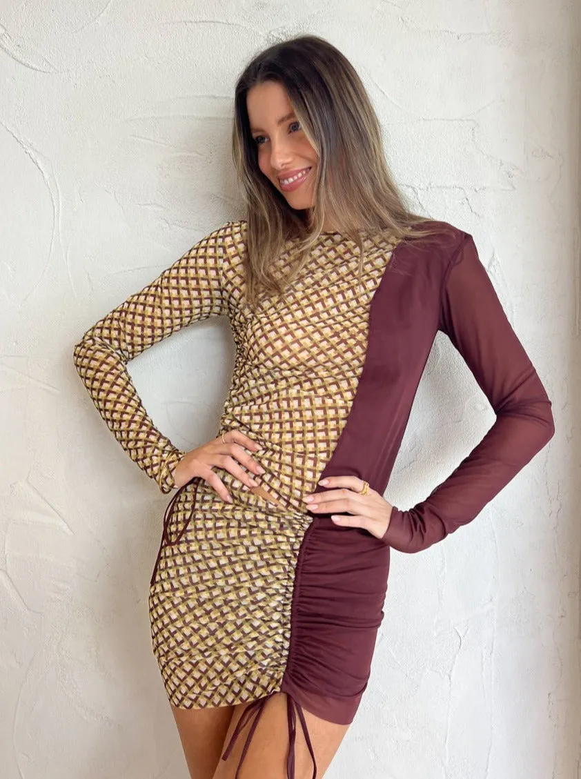 Bec and Bridge Marcella LS Top in Sienna Geo/Plum