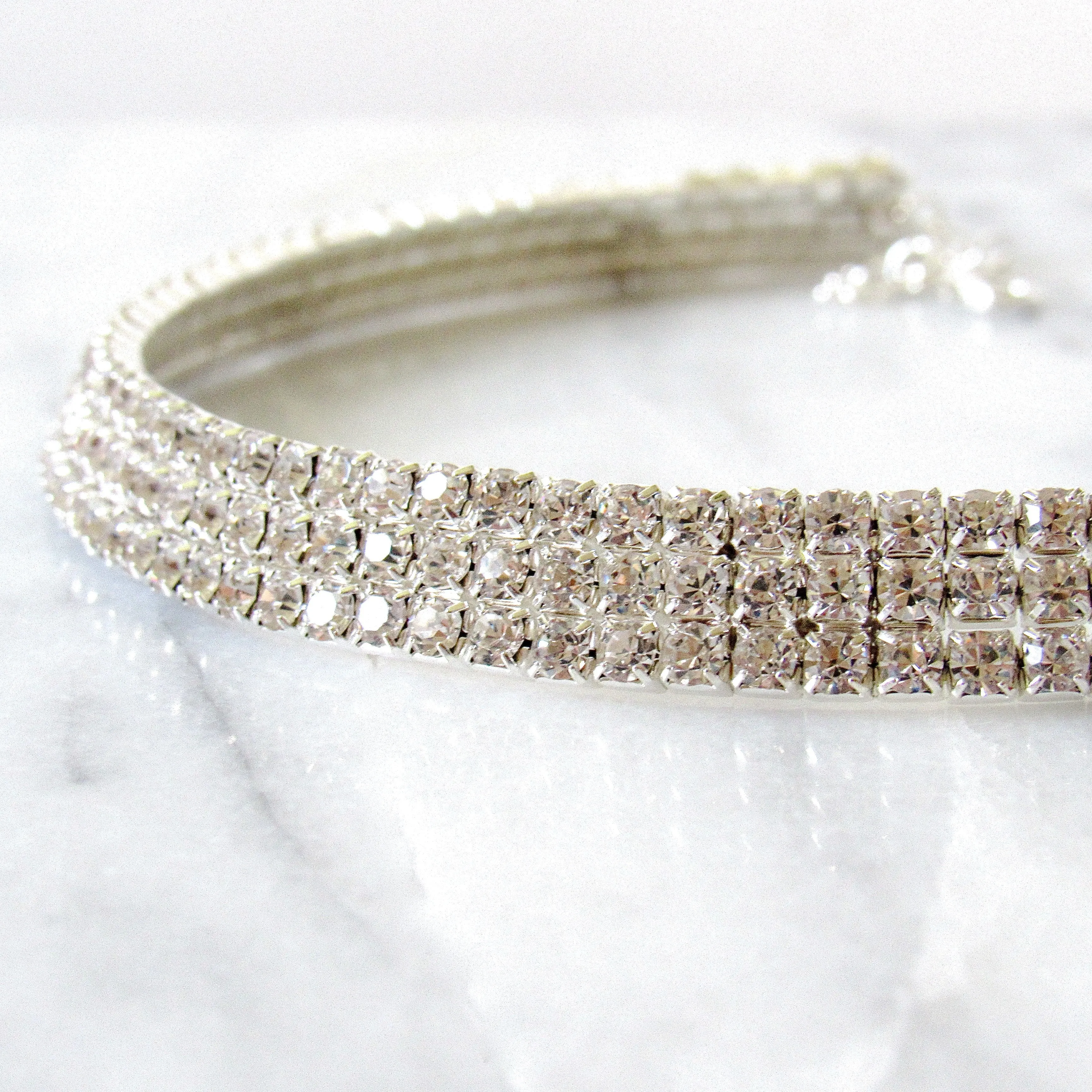 Bella Rhinestone Choker (3 rows)