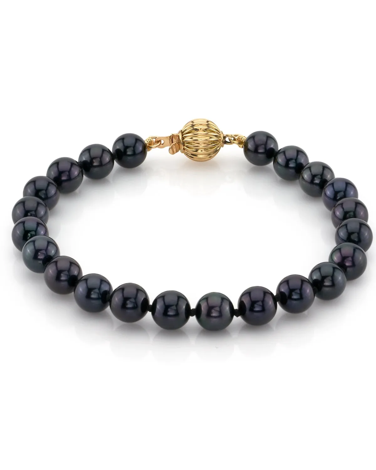 Black Japanese Akoya Pearl Bracelet, 6.5-7.0mm