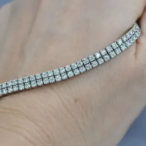 Blissful  4.10CT Round Cut Diamond Tennis Bracelet in Platinum