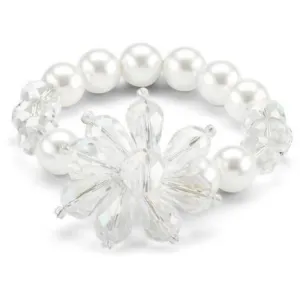 Blossom Colored Pearl and Crystal Flower Bracelet