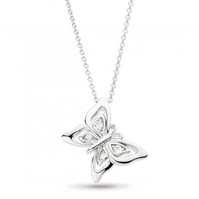 Blossom Flyte Butterfly White Topaz 17" Necklace 90352WT