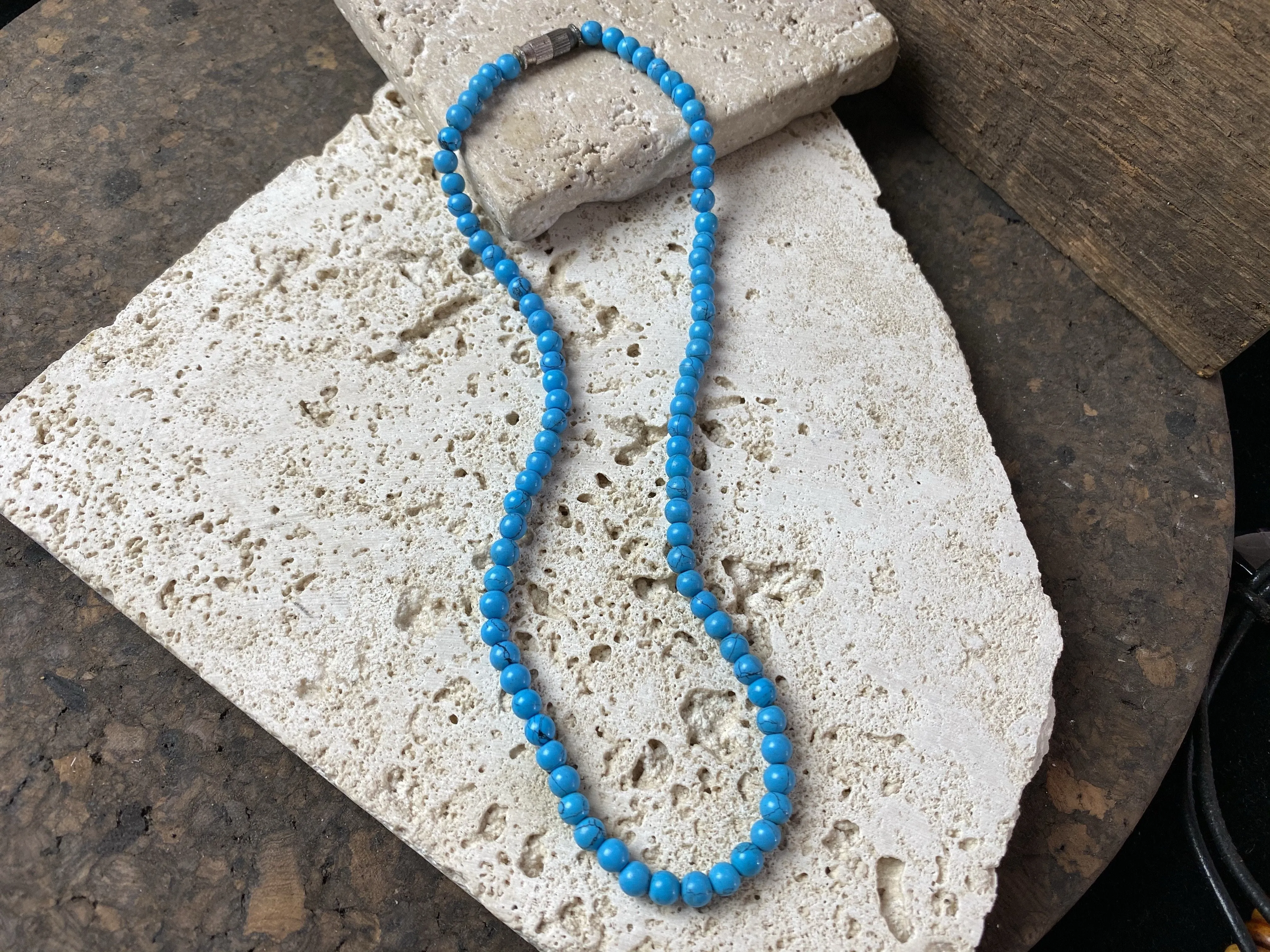 Blue Stone Choker Necklace