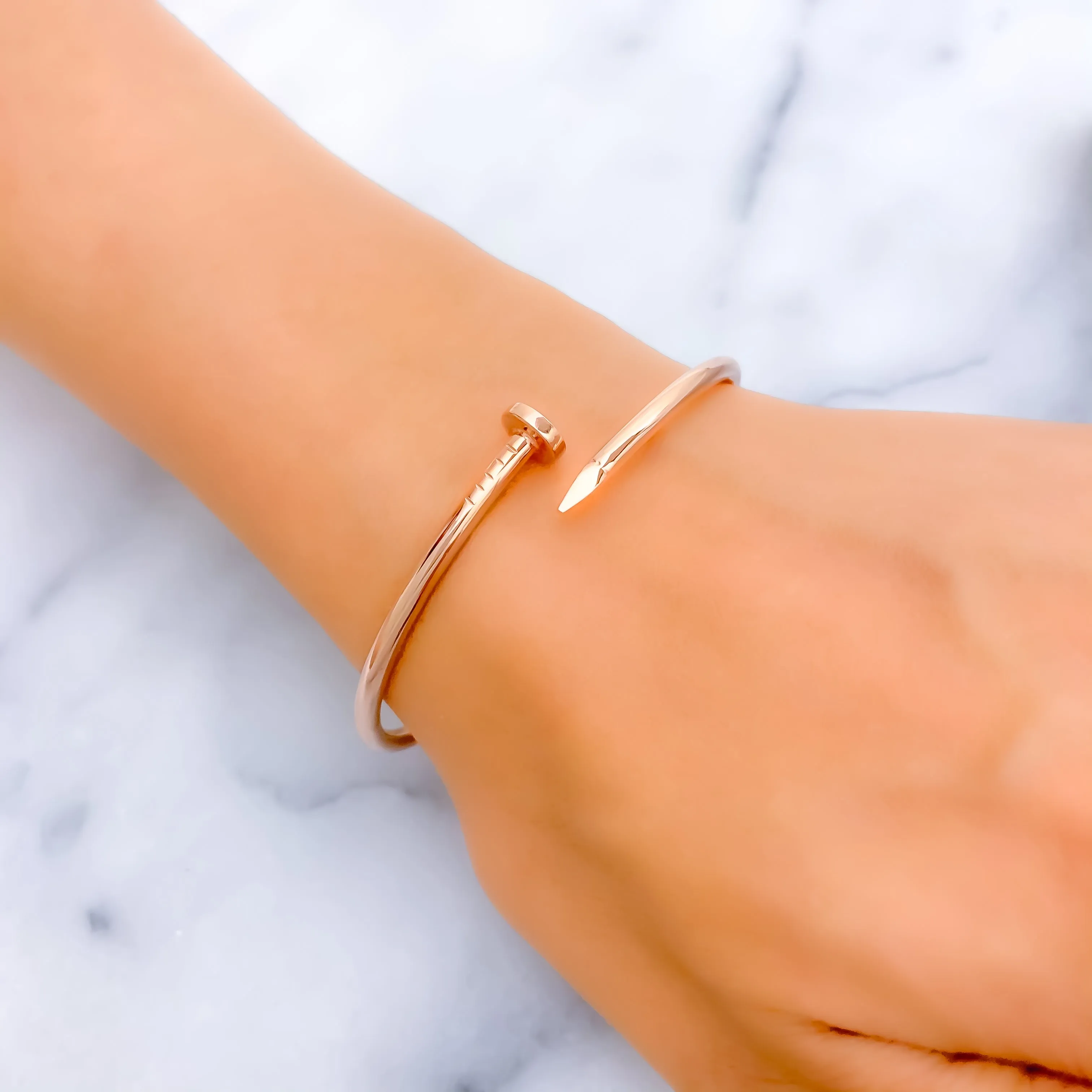 Blush 21k Nail Bangle Bracelet