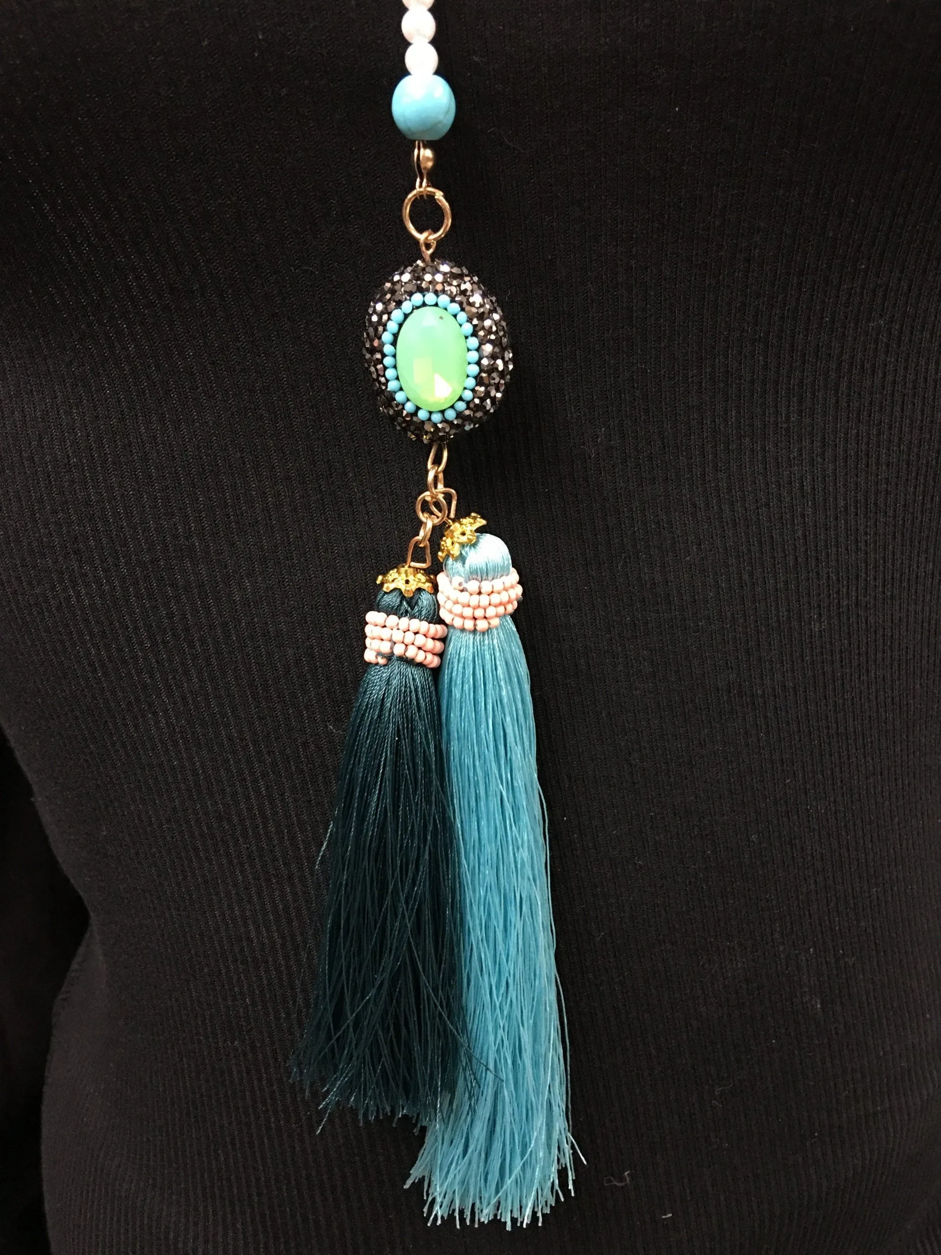 BoHo Chic Double Tassel Necklace