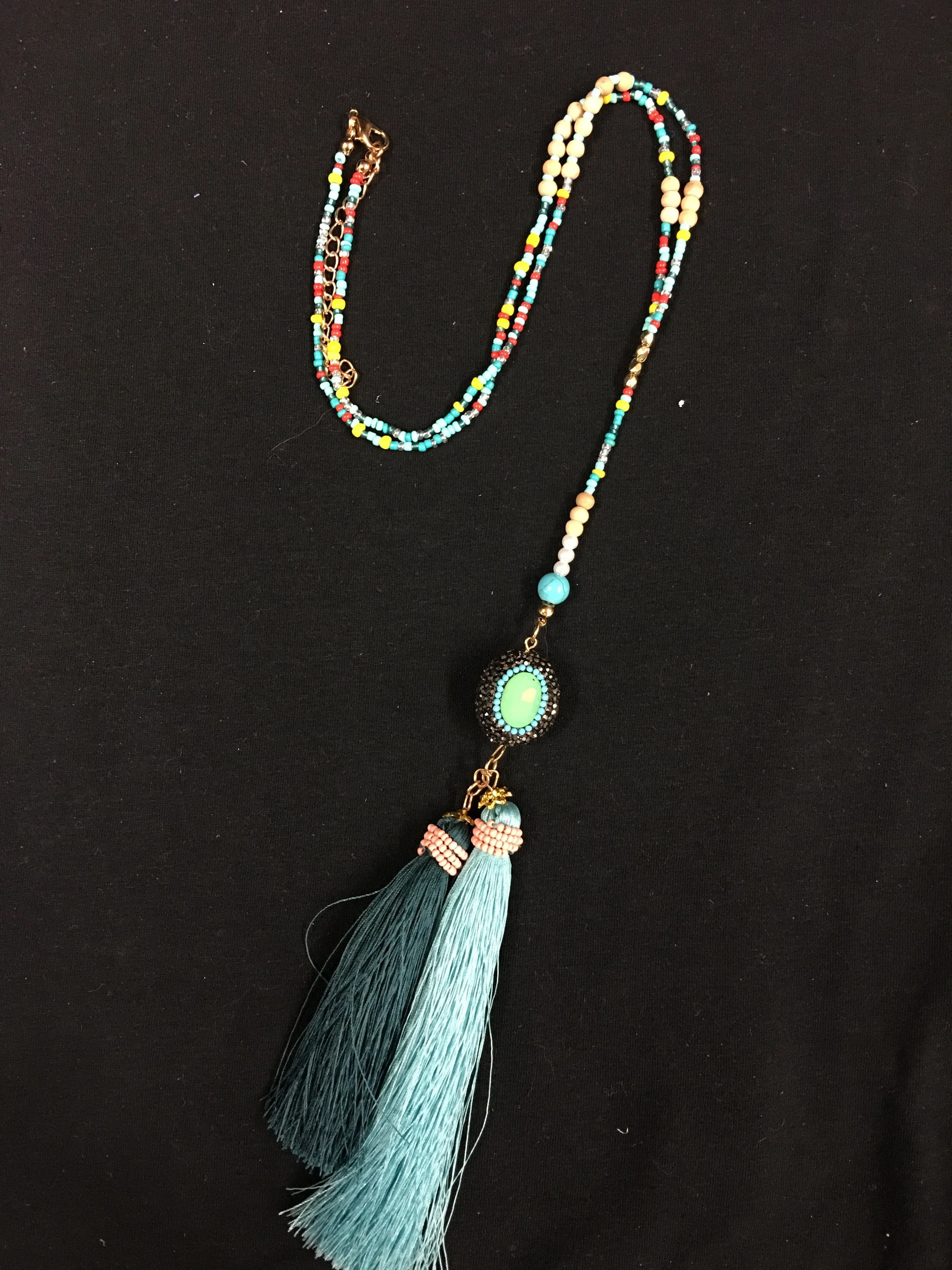 BoHo Chic Double Tassel Necklace