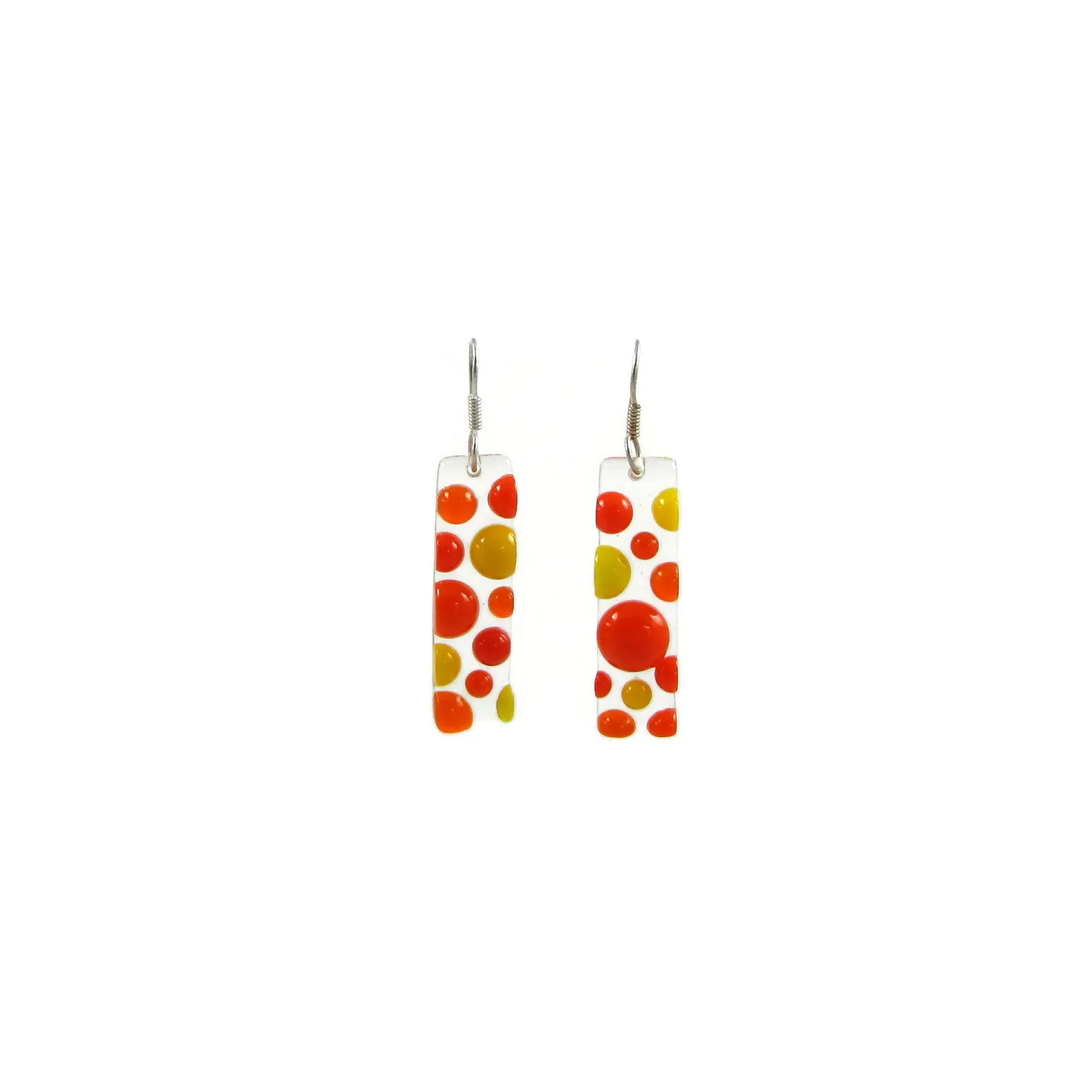 Bubbles Glass Earrings - Amber