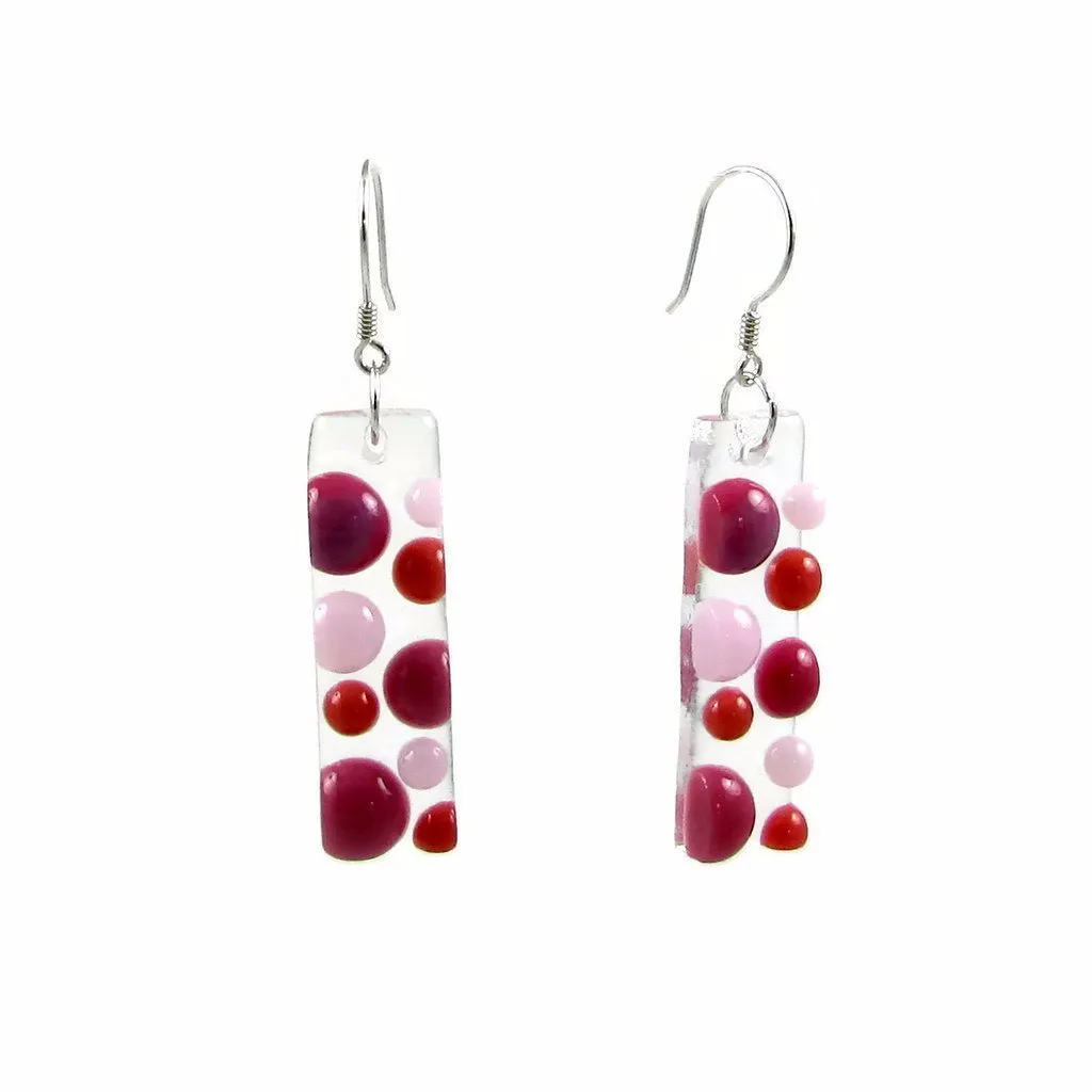 Bubbles Glass Earrings - Amber