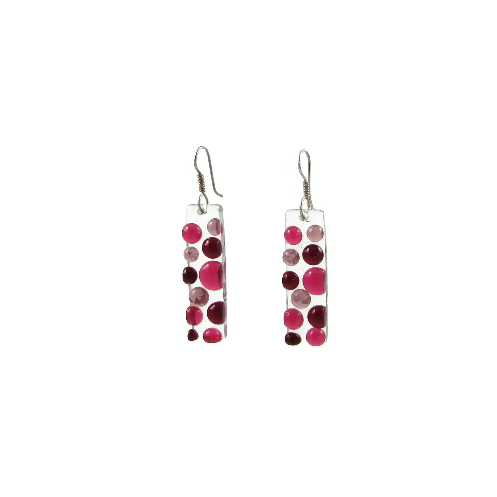 Bubbles Glass Earrings - Pink