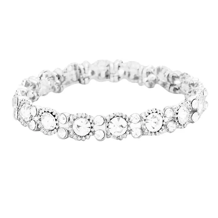 Bubbly Crystal Round Evening Bracelet