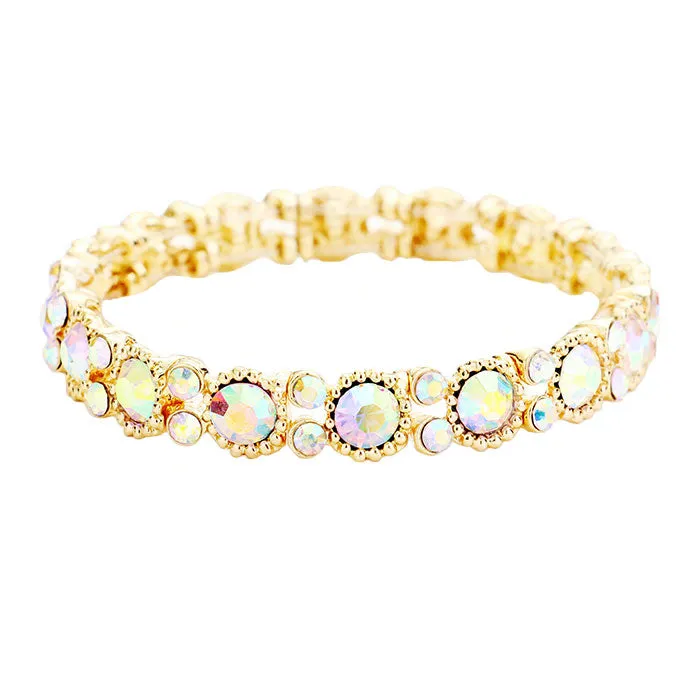 Bubbly Crystal Round Evening Bracelet