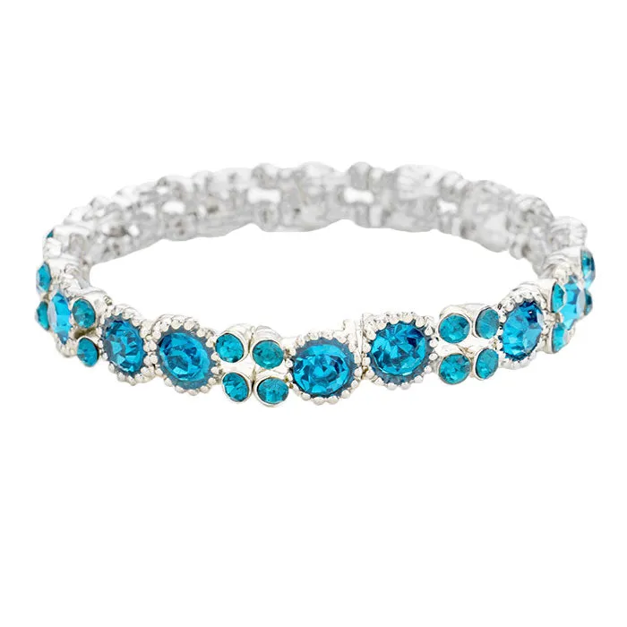 Bubbly Crystal Round Evening Bracelet