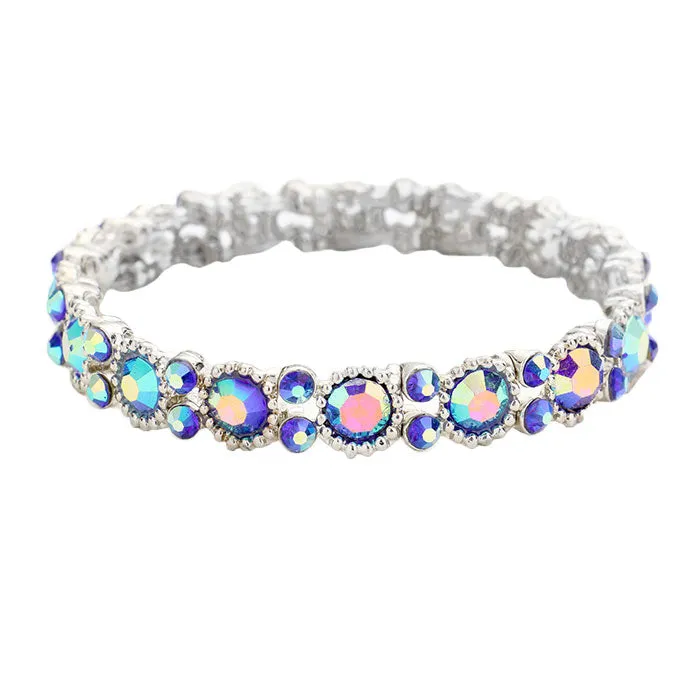 Bubbly Crystal Round Evening Bracelet