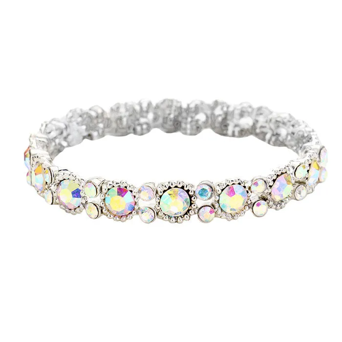 Bubbly Crystal Round Evening Bracelet