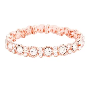 Bubbly Crystal Round Evening Bracelet