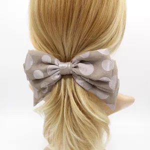 chiffon dot hair bow for women