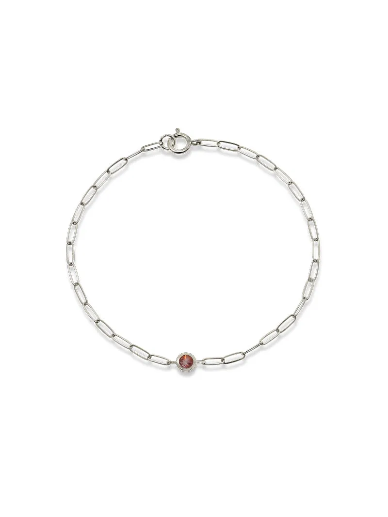 Classique Birthstone Paperclip Bracelet