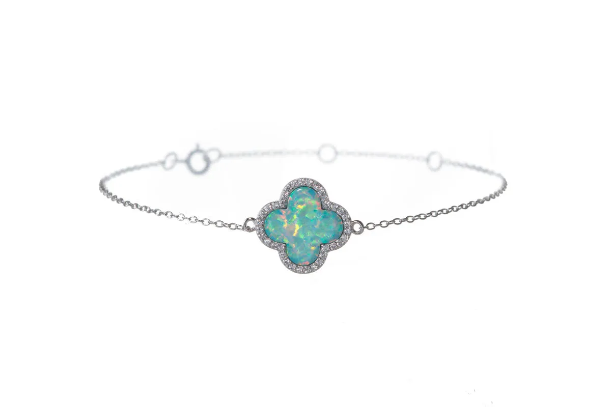 CLOVER OPAL BEZEL BRACELET - LARGE