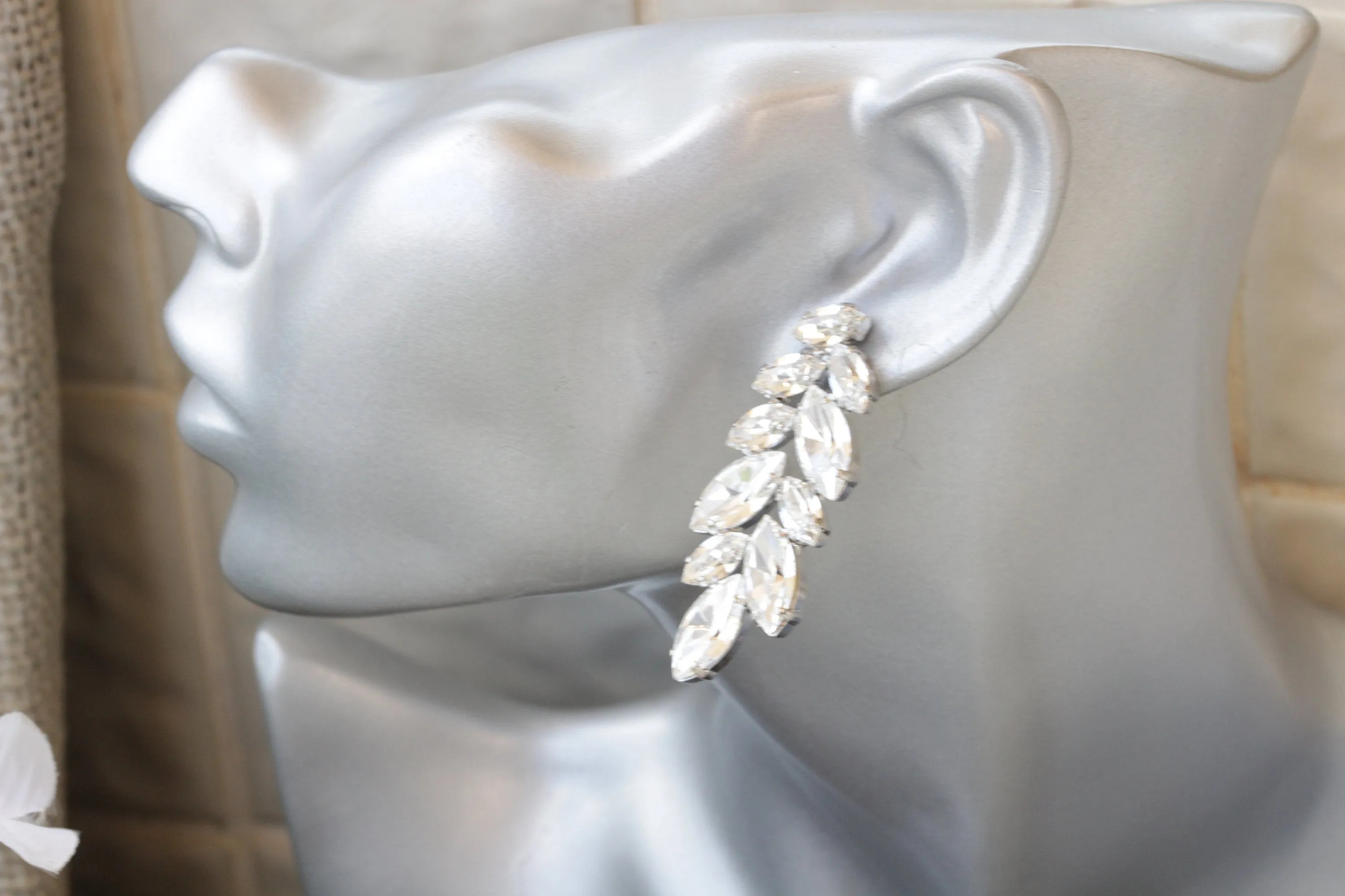 CLUSTER WEDDING EARRINGS