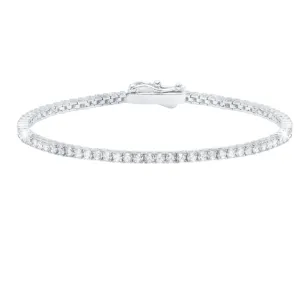 Crislu Classic Small Brilliant Tennis Bracelet Platinum