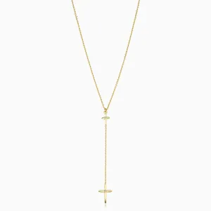 Cross My Heart Drop Necklace