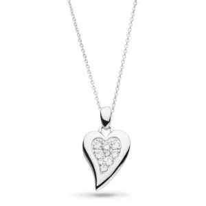 Desire Precious White Topaz Big Heart 22" Necklace 90506WT