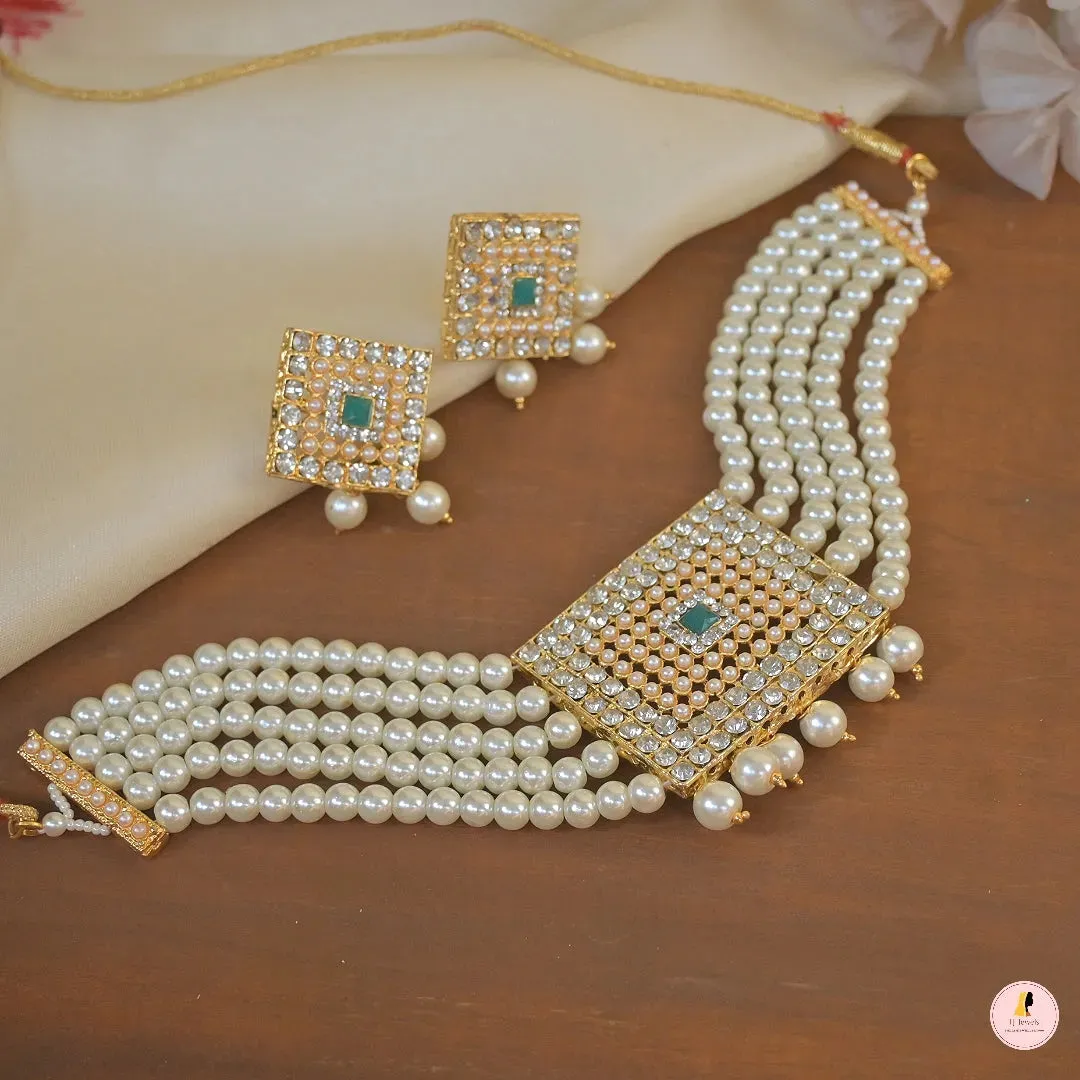 Dia Mirza Inspired Khushi Kundan Pearl Choker