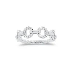 Diamond Circle Link Stackable Ring