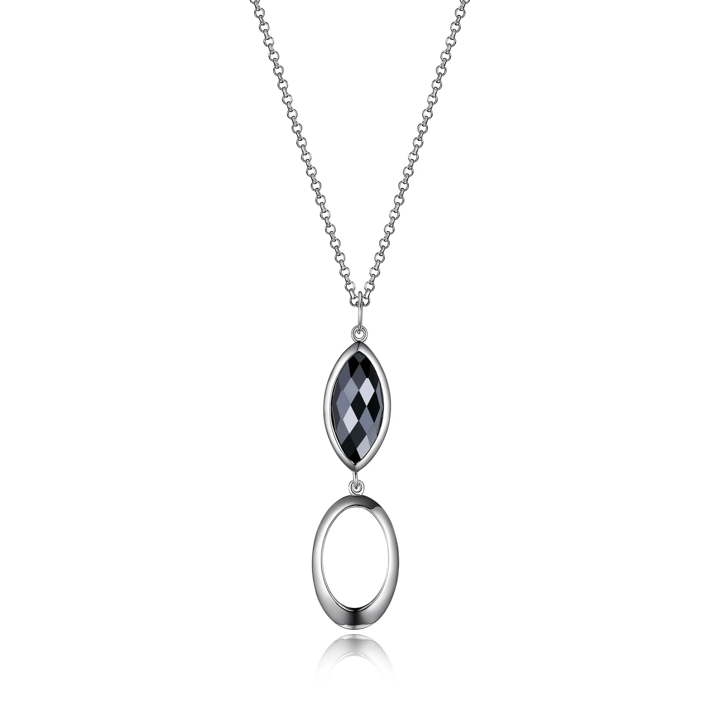 Elle - Sterling Silver 'Blink' Marquise Pendant