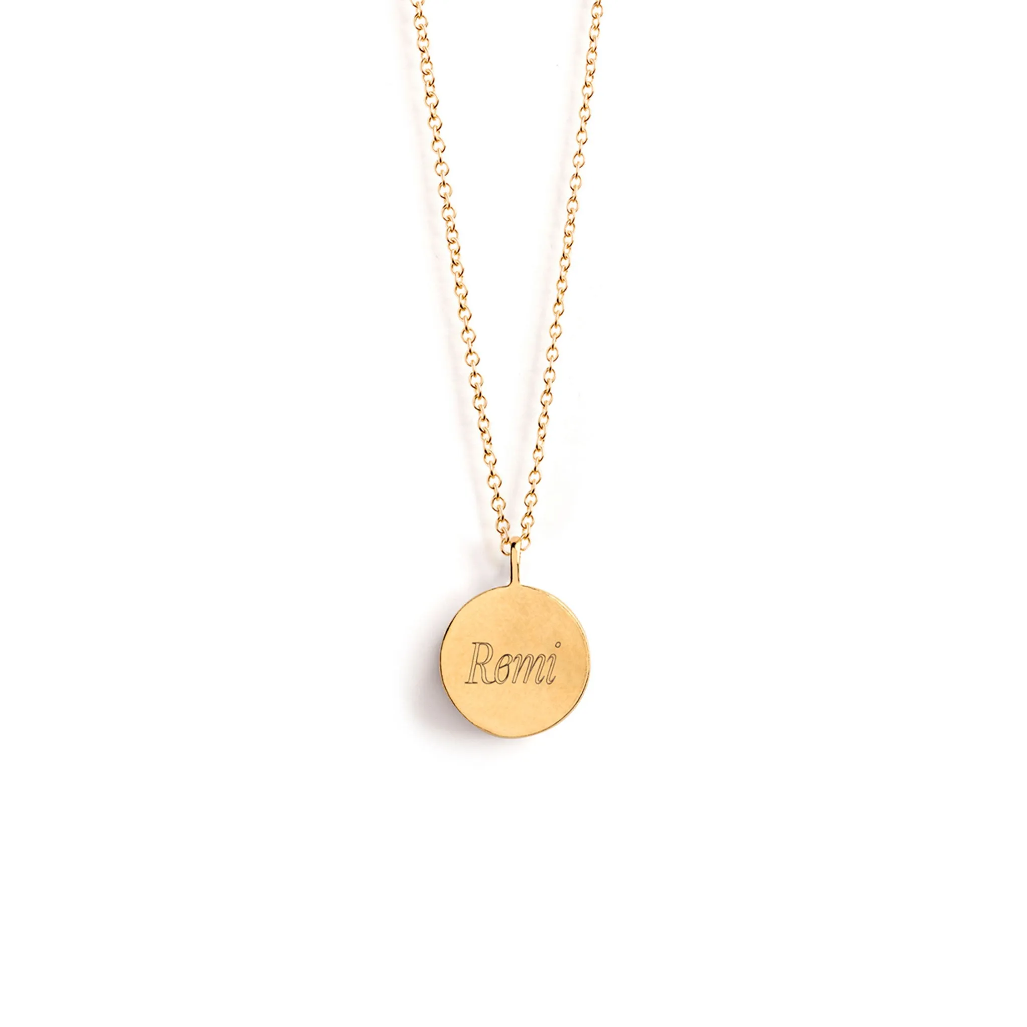 Engravable November Topaz Mini Sundial Birthstone Necklace