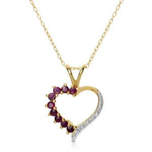 Fabienne Ruby Heart Necklace