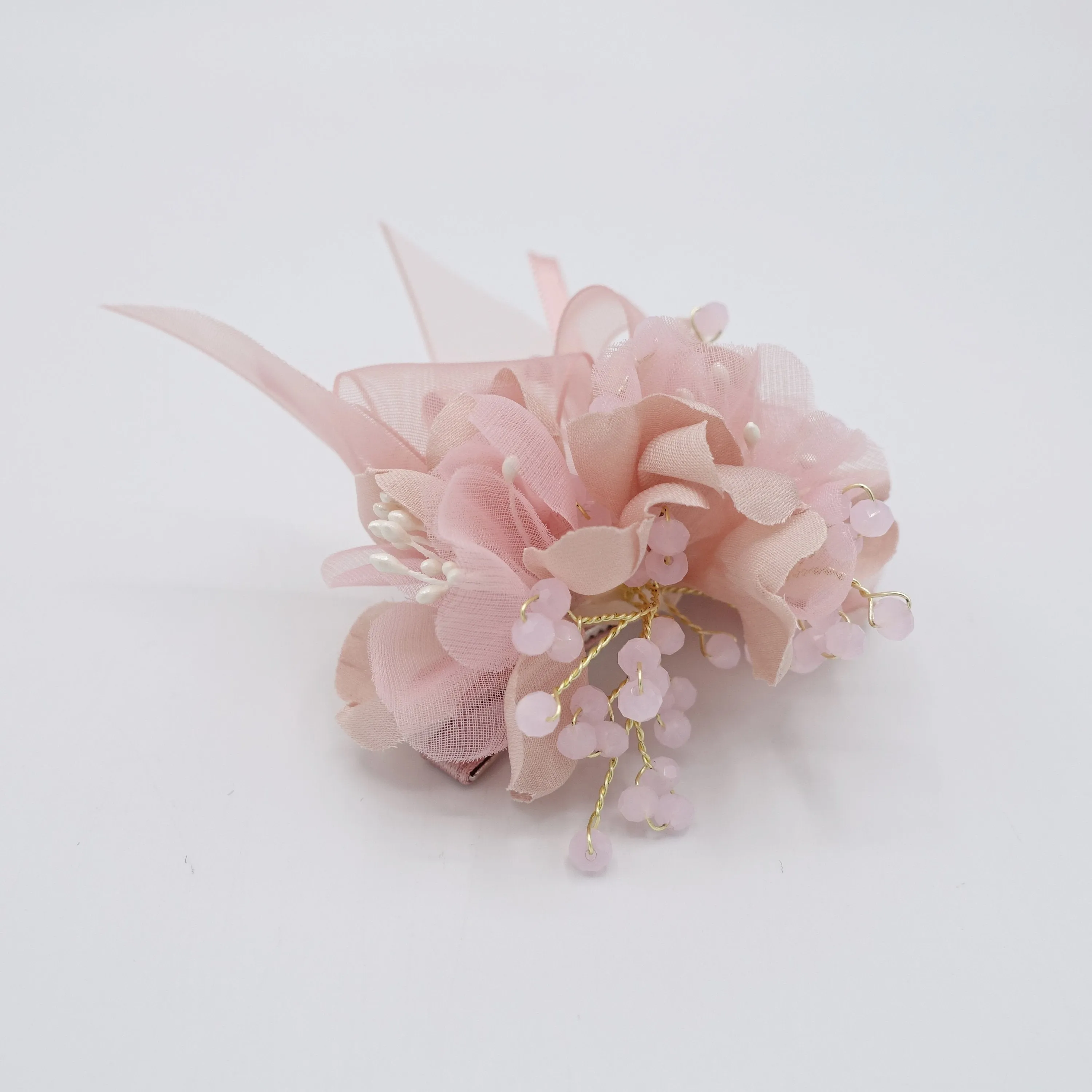 fabric flower hair clip bridal hair accessory