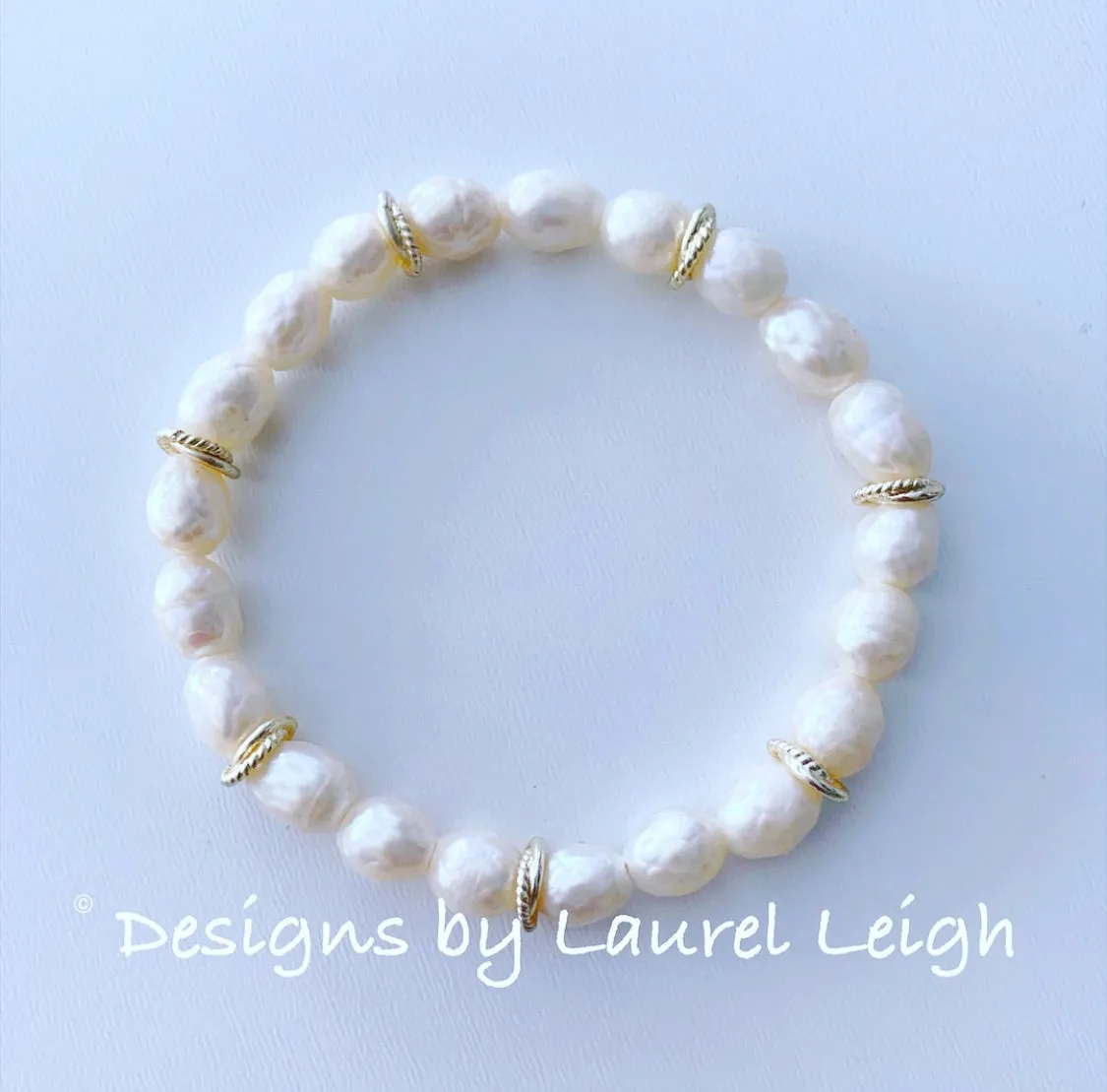 Faceted Freshwater Pearl Bracelet