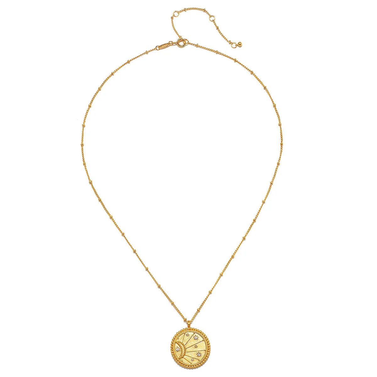 First Light Gold Medallion Necklace