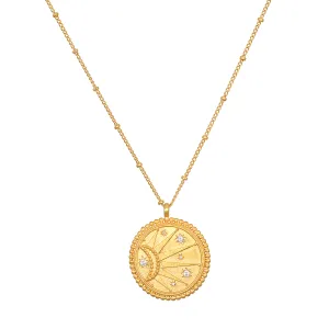 First Light Gold Medallion Necklace