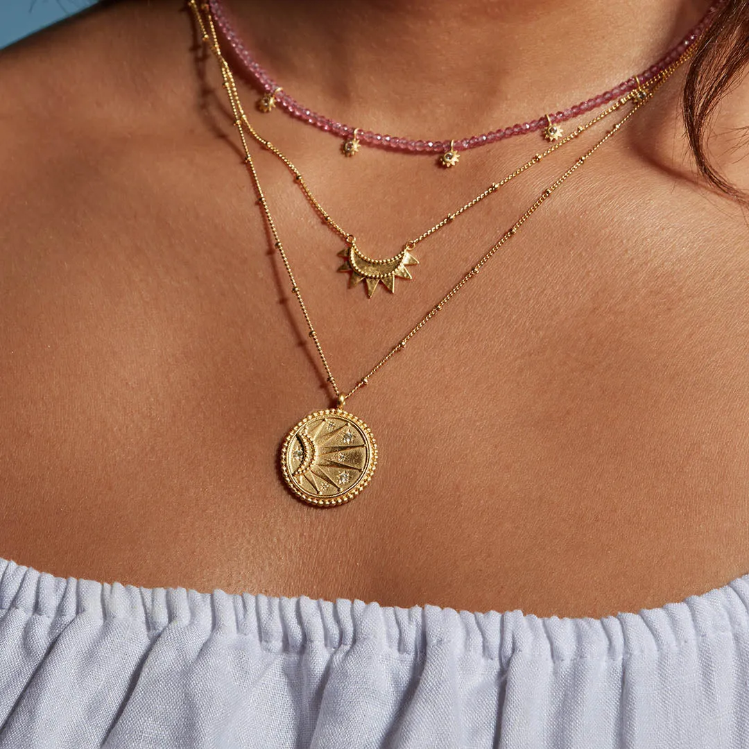 First Light Gold Medallion Necklace