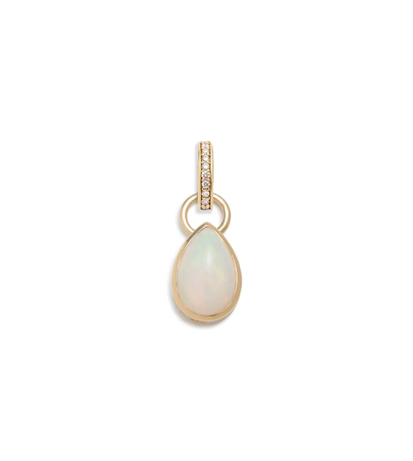 Forever & Always a Pair : 2.1ct Opal Pear Pendant with Oval Pushgate