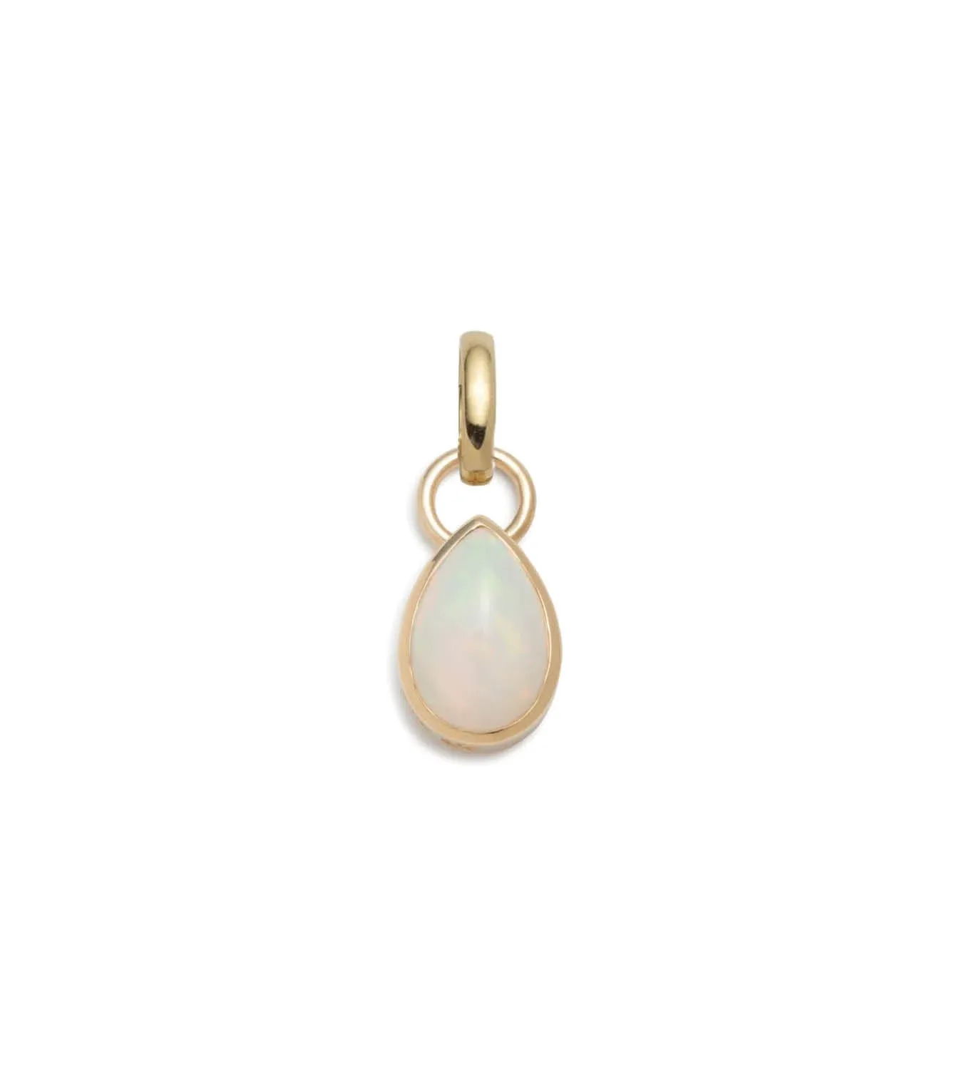 Forever & Always a Pair : 2.1ct Opal Pear Pendant with Oval Pushgate