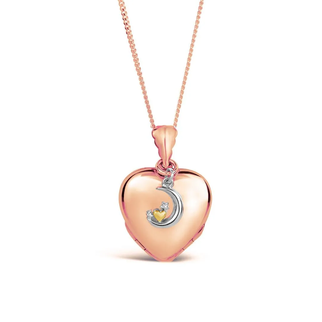 Four Photo Heart Charm Locket | Rose Gold