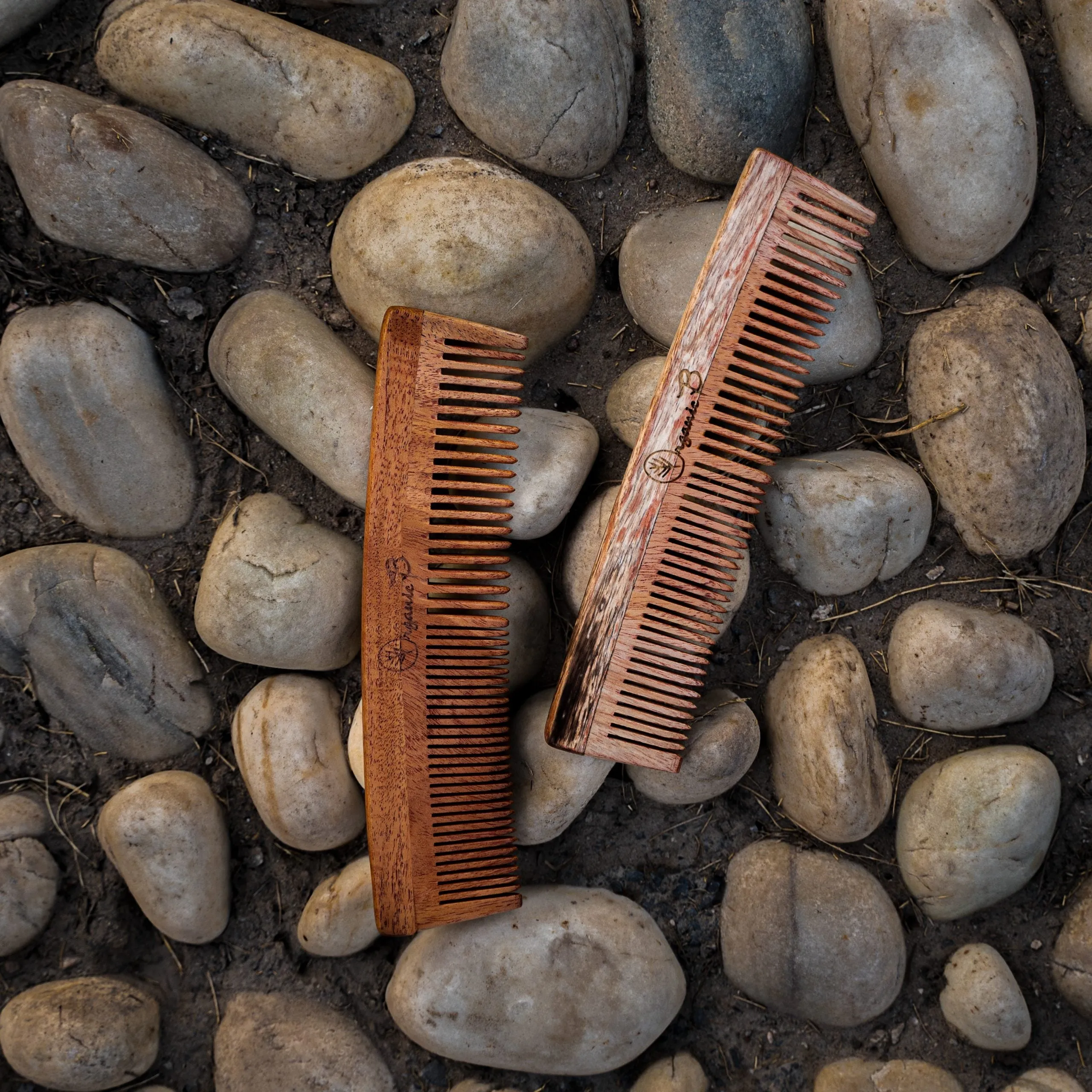 Full Neem Comb - Narrow and Wide - for Styling and Detangling