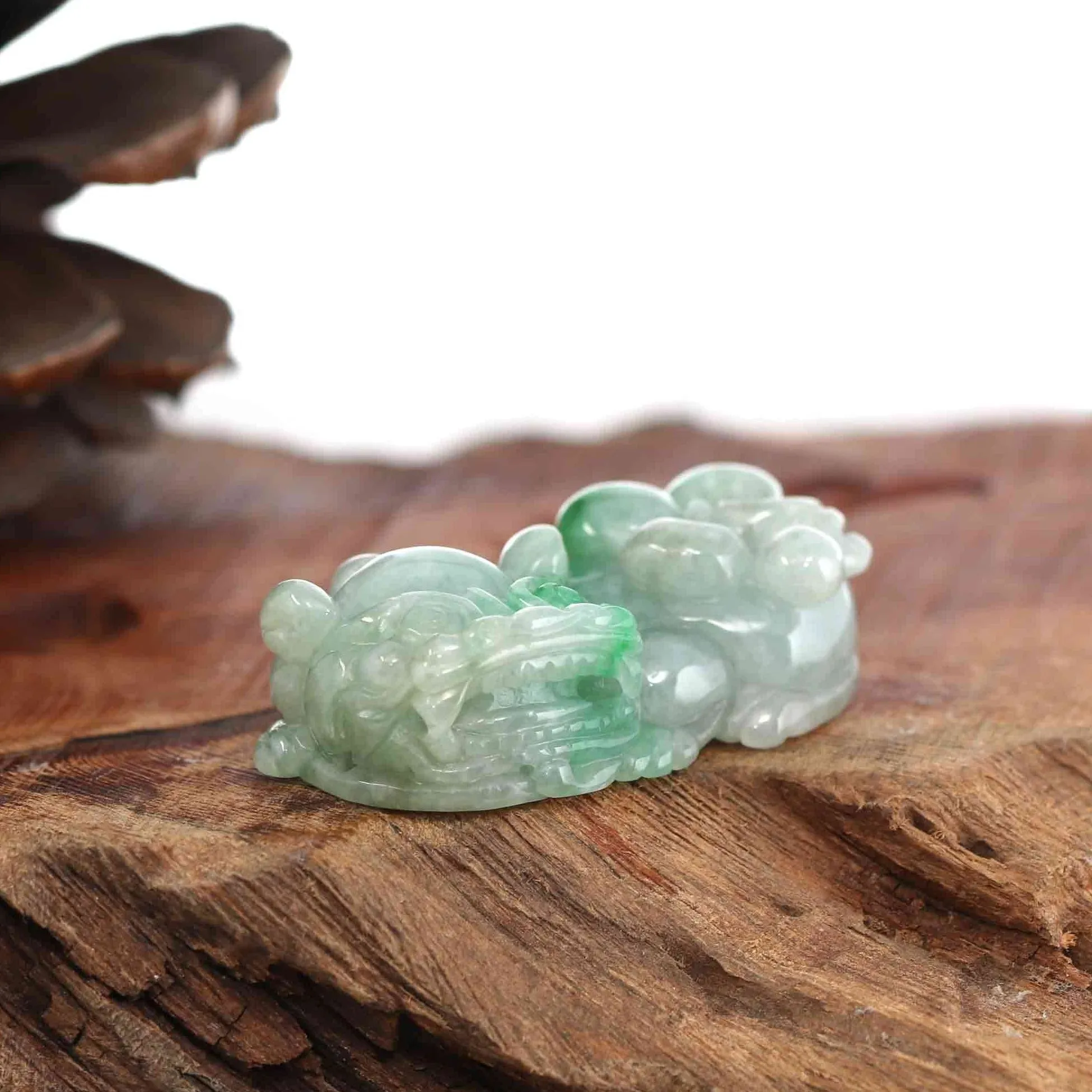 Genuine Burmese Green Jadeite Jade PiXiu Pendant Necklace